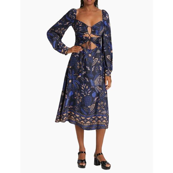 FARM Rio Macaw Forest Cutout Midi-Dress - Picture 2 of 8